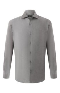Рубашка из хлопка и кашемира Zegna