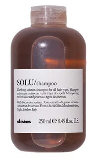 Активно освежающий шампунь для глубокого очищения волос SOLU (250ml) Davines