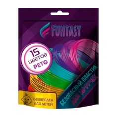 Пластик для 3D ручки Funtasy PETG 15цв.*5м PETG 15цв.*5м