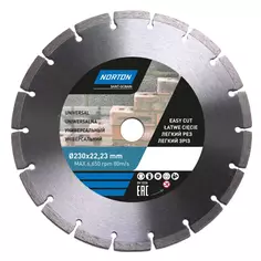 Диск алмазный Norton Universal 70184614156 сегментный 230x25.4/22.2x2.2 мм Norton.