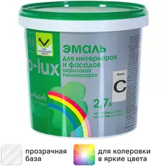 Эмаль акриловая Радуга полуматовая Эко-Люкс 113 прозрачная база С 2.7л