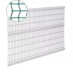 3D панель для забора Grand Line Light h.1.73 x L.2.5 RAL 6005 зелёный