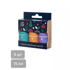 Набор масел эфирных Главбаня апельсин мята можжевельник 3x15мл EVA