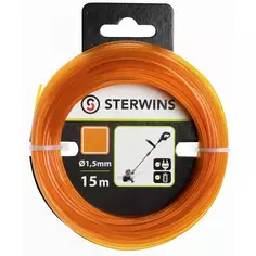 Леска для триммера Sterwins ø1.5 мм х 15 м, квадратная