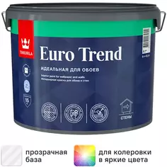 Краска для стен и обоев Tikkurila Euro Trend моющаяся матовая прозрачная база C 9 л
