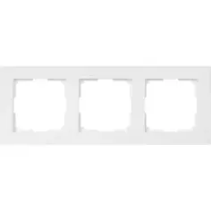 Рамка для розеток и выключателей Werkel Stark 3 поста, цвет белый