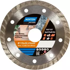Диск алмазный универсальный Norton 70184603361 турбо 115x22.2x2.2 мм Norton.