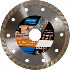 Диск алмазный универсальный Norton 70184603362 турбо 125x22.2x2.2 мм Norton.