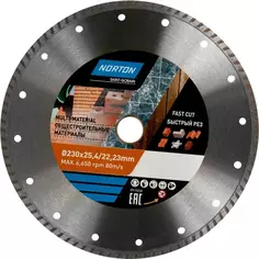 Диск алмазный универсальный Norton 70184603364 турбо 230x22.2x2.5 мм Norton.