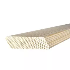 Брусок декоративный скошенный сращенный 19x70x3000 мм хвоя сорт Экстра без сучков АРЕЛАН