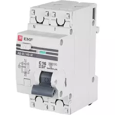 Дифференциальный автомат EKF АД-32 1P N C16 А 30 мА 4.5 кА АС