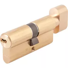 Цилиндр Abus KD6MM Z30/K40, 30x40 мм, ключ/вертушка, цвет золото