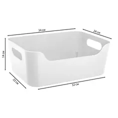 Корзина для хранения Scandi 34x14x24 см пластик цвет белый Бытпласт
