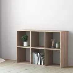 Стеллаж Spaceo KUB 6 секций 70.4x104.9x31.7 см ЛДСП цвет гикори джексон