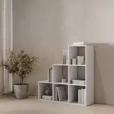 Стеллаж Spaceo KUB 123K 6 секций 104.8x104.9x31.7 см ЛДСП цвет белый