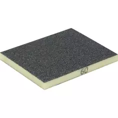 Губка шлифовальная абразивная двухсторонняя Norton P60 123x98x12.5 мм Norton.
