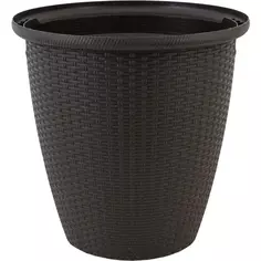 Кашпо Ingreen Rattan ø47 h47 см v50 л пластик горький шоколад