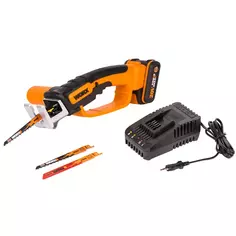 Пила сабельная аккумуляторная Worx WP892E, 20 В, АКБ и ЗУ в комплекте