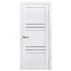 Дверь межкомнатная глухая Artens Флай 60x200 см Hardflex белый с замком и петлями