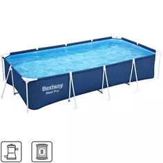 Бассейн каркасный прямоугольный Bestway 56424 BW 400x211x81 см