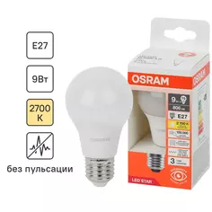 Лампа светодиодная Osram груша 10 Вт 806Лм E27 теплый белый свет