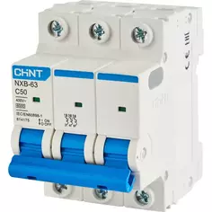Автоматический выключатель CHINT NXB-63 3P C50 А 6 кА