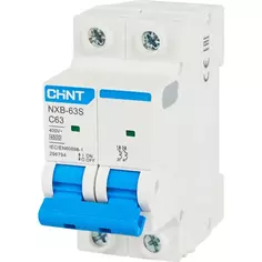 Автоматический выключатель CHINT NXB-63S 2P C63 А 4.5 кА