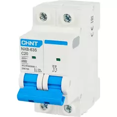 Автоматический выключатель CHINT NXB-63S 2P C20 А 4.5 кА
