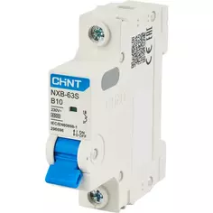Автоматический выключатель CHINT NXB-63S 1P B10 А 4.5 кА