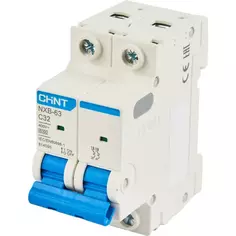 Автоматический выключатель CHINT NXB-63S 2P C32 А 6 кА