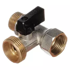 Кран шаровой трехпроходной MPF 1/2" НР x3/4" НР x1/2" ВР латунь