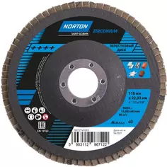 Круг лепестковый торцевой КЛТ2 Norton Р40 115x22.2 мм Norton.