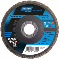 Круг лепестковый торцевой КЛТ2 Norton Р40 125x22.2 мм Norton.