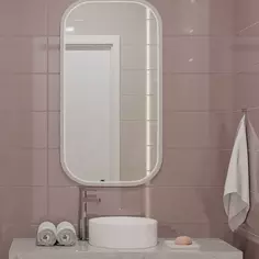 Плитка настенная Azori Brillo Malva 20.1x50.5 см 1.52 м² глянцевая цвет розовый