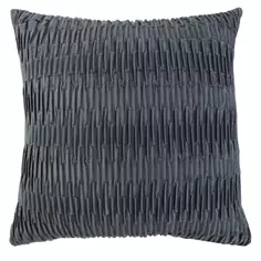 Подушка Барокко 45x45 см цвет графит Linen Way