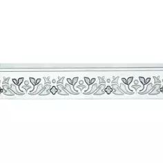Бордюр напольный LB Ceramics Бьянка Каррара 10x45 см матовый цвет бело-серый мрамор