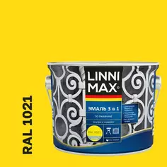 Грунт-эмаль по ржавчине 3 в 1 Linnimax цвет желтый полуматовый 2.5 л