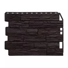 Панель фасадная полипропилен Fineber Скол 595x795 мм цвет темно-коричневый