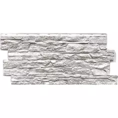 Панель фасадная полипропилен 460x1090 мм цвет белый Fineber