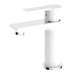 Смеситель для раковины Esko Lucca LC26W однорычажный цвет хром белый матовый ЕСКО
