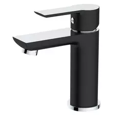Смеситель для раковины Esko Lucca LC26B однорычажный цвет хром черный матовый ЕСКО
