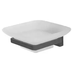 Мыльница Swensa Lucid SWR-5400-02-GRY, подвесная, стекло/металл, цвет графит