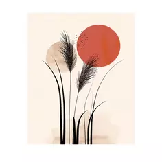 Картина Терракотовый закат 40x50 см Fbrush