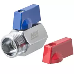 Кран шаровой прямой MPF DN15 PN16 1/2" ВР/НР ручка флажок латунь