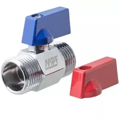 Кран шаровой прямой MPF DN15 PN16 1/2" НР ручка флажок латунь