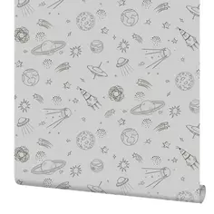 Обои флизелиновые Elysium Галактика серые 1.06 м Е803002