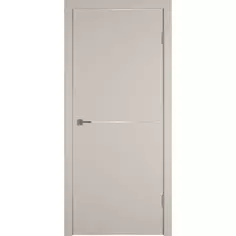 Дверь межкомнатная глухая с замком и петлями в комплекте Сити 2 80x200 см ПВХ цвет фон сфинкс VFD
