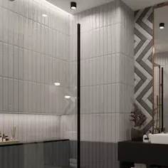 Плитка настенная Керамин Наполи 7 40x6.4 см 0.87 м² матовая цвет белый