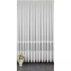 Тюль на отрез сетка Полосы 1 м/п 290 см цвет кремовый Elit Home