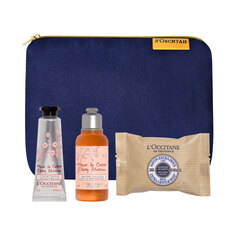 L`OCCITANE Набор (Косметичка, Мыло 25г, Крем 10мл, Гель дл душа 35мл) ПОДАРОК LOccitane